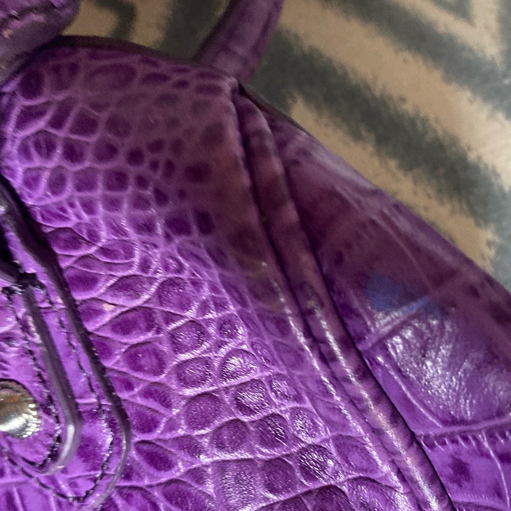 Judith Ripka Purple Embossed Women's Bag - Picture 4 of 9